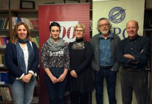 Los miembros del jurado Dolores Gallardo, Lara Tejerina, Manuela Alonso, Pablo Hojas y Esteban Cobo, de izda. a dcha.